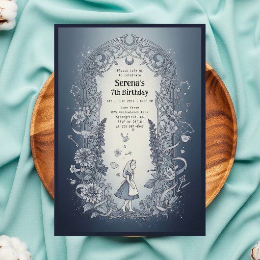 Alice in Wonderland Celestial Birthday 招待状