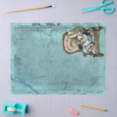 Alice in Wonderland ChairとKitten Blue Craft 薄葉紙 (クラフト)