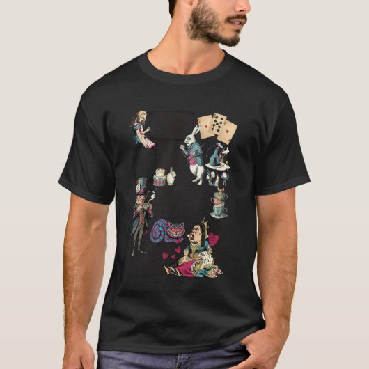 Alice in Wonderland Characters Lewis Carroll Illus Tシャツ (正面)