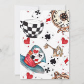 Alice in Wonderland Checkered Wedding Invitation 招待状 (裏面)