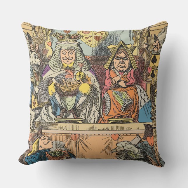 Alice in Wonderland Cheshire Catキャラクター アウトドアクッション (正面)