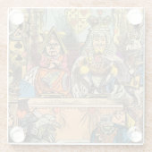 Alice in Wonderland Cheshire Catキャラクター ガラスコースター (裏面)