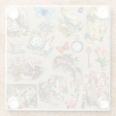 Alice in Wonderland Cheshire Catキャラクター ガラスコースター (裏面)