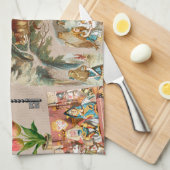 Alice in Wonderland Cheshire Catキャラクター キッチンタオル (四つ折り)