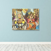 Alice in Wonderland Cheshire Catキャラクター キャンバスプリント (インサイチュ (ウッドフロア))