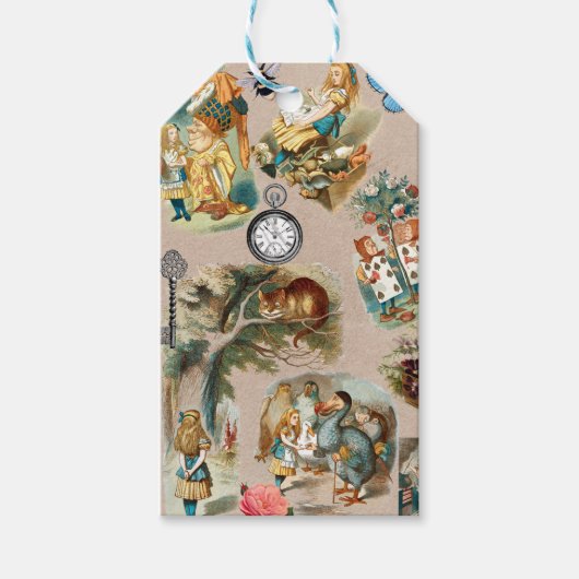 Alice in Wonderland Cheshire Catキャラクター ギフトタグ (正面)