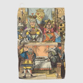 Alice in Wonderland Cheshire Catキャラクター ゴルフタオル (正面)