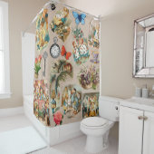 Alice in Wonderland Cheshire Catキャラクター シャワーカーテン (インサイチュ)