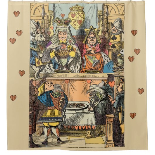 Alice in Wonderland Cheshire Catキャラクター シャワーカーテン (正面)