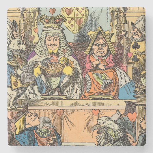 Alice in Wonderland Cheshire Catキャラクター ストーンコースター (正面)