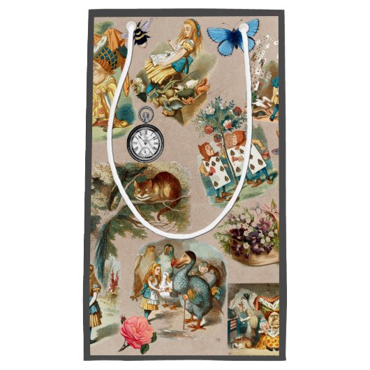 Alice in Wonderland Cheshire Catキャラクター スモールペーパーバッグ (正面)