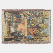 Alice in Wonderland Cheshire Catキャラクター スローブランケット (正面)