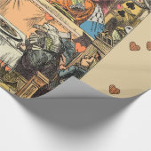 Alice in Wonderland Cheshire Catキャラクター ラッピングペーパー (角)