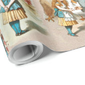 Alice in Wonderland Cheshire Catキャラクター ラッピングペーパー (ロールコーナー)