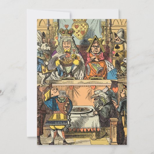 Alice in Wonderland Cheshire Catキャラクター 招待状 (裏面)