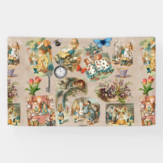 Alice in Wonderland Cheshire Catキャラクター 横断幕 (横)