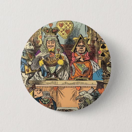 Alice in Wonderland Cheshire Catキャラクター 缶バッジ (正面)