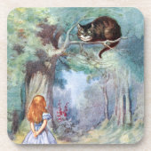 Alice in Wonderland Cheshire Cat Cork Coaster Set コースター (正面)