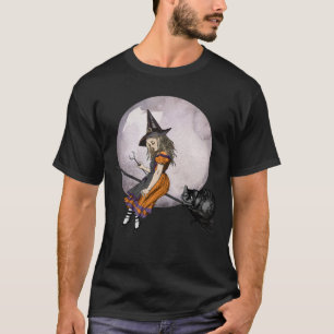Alice In Wonderland Cheshire Cat Moon Halloween Tシャツ