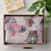 Alice in Wonderland Cheshire Cat Pink Decopage 薄葉紙 (ギフト)