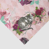 Alice in Wonderland Cheshire Cat Pink Decopage 薄葉紙 (詳細)