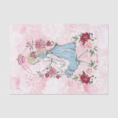 Alice In Wonderland Collage Decompageフローラバラ 薄葉紙 (正面)