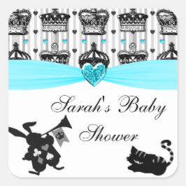 Alice In Wonderland Crowns Baby 王室の Shower スクエアシール