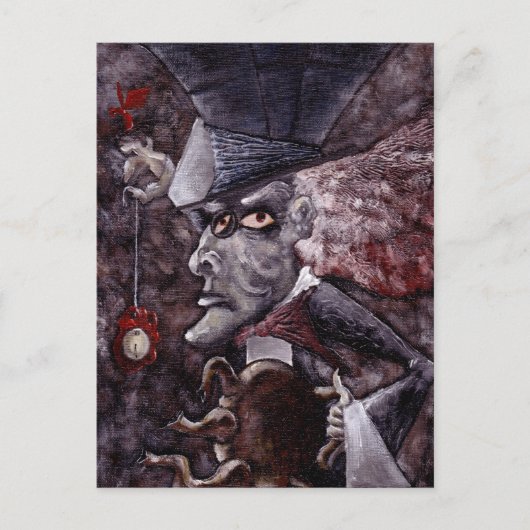 Alice in Wonderland Cubist不機嫌HATTERはがき ポストカード (正面)