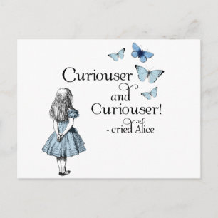 Alice in Wonderland Curiouser蝶はがき ポストカード
