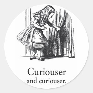 Alice In Wonderland Curiouser Roundステッカーセット ラウンドシール