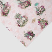 Alice in Wonderland Decompageヴィンテージピンク 薄葉紙 (詳細)