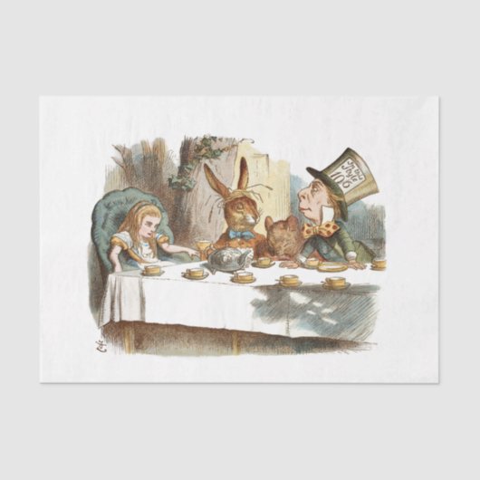 Alice in Wonderland Decopageデカップジングヴィンテージ 薄葉紙 (正面)