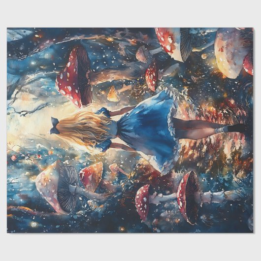 Alice in Wonderland Decoupage ラッピングペーパー (フラット)