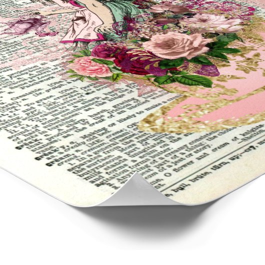 Alice in Wonderland Dictionaryページ， "Tea Time" ポスター (角)