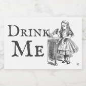Alice in Wonderland Drink私のヴィンテージパーティーはWに賛成 スパークリングワインラベル (シングルラベル)