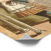 Alice In Wonderland Drink Meヴィンテージブックページアート ポスター (角)