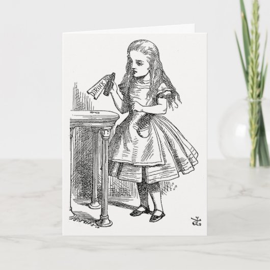 Alice in Wonderland, "Drink Me"ボトル カード (正面)
