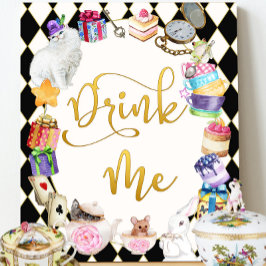 Alice in Wonderland Drink Me Table Sign ポスター
