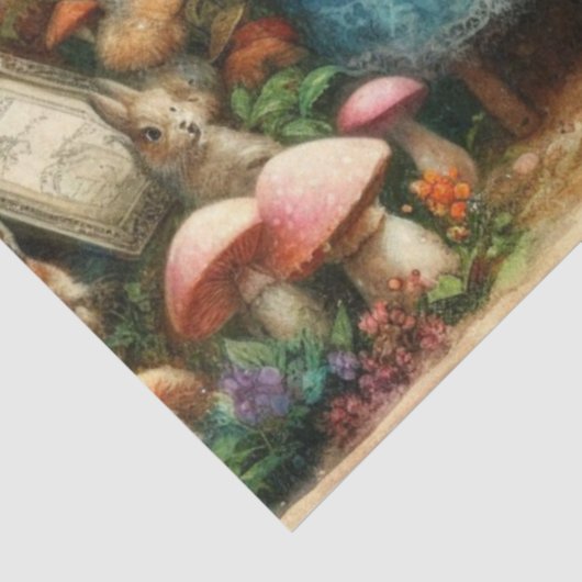 Alice in Wonderland Fairytale Tea Party Decoupage 薄葉紙 (詳細)