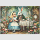 Alice in Wonderland Fairytale Tea Party Decoupage 薄葉紙 (正面)