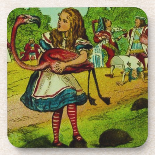 Alice in Wonderland Flamingo Croquet コースター (正面)