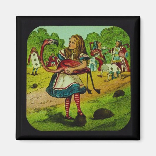 Alice in Wonderland Flamingo Croquet マグネット (正面)