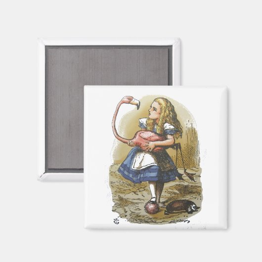 Alice in Wonderland Flamingo Magnet マグネット (正面/裏面)