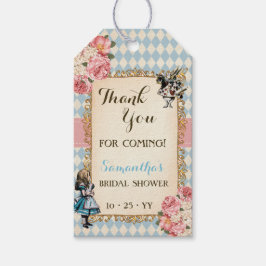 Alice in Wonderland Floral Bridal Shower Favor Tag ギフトタグ