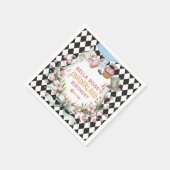 Alice in Wonderland Flower Frame 1st birthday スタンダードカクテルナプキン (角)