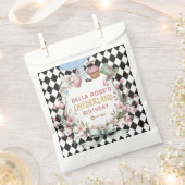 Alice in Wonderland Flower Frame  1st birthday フェイバーバッグ (クリップ留めされた状態)