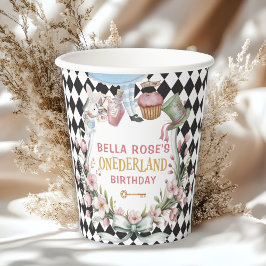 Alice in Wonderland Flower Frame  1st birthday 紙コップ