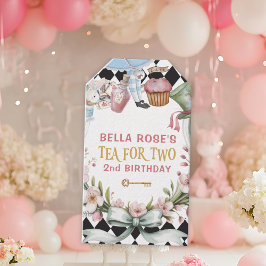 Alice in Wonderland Flower Frame 2nd birthday ギフトタグ