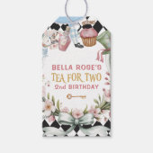 Alice in Wonderland Flower Frame 2nd birthday ギフトタグ (正面)