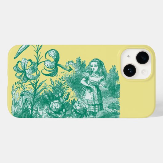Alice in Wonderland & Flowers Case-Mate iPhoneケース (裏面 (横))